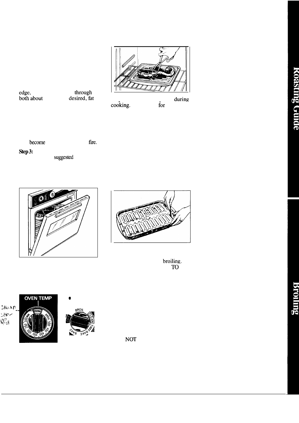 Aluminum foil 15, Broiling, broiling guide 15-17, Aluminum foil | Broiling, broiling guide, Broiling | GE JKP27J User Manual | Page 15 / 28