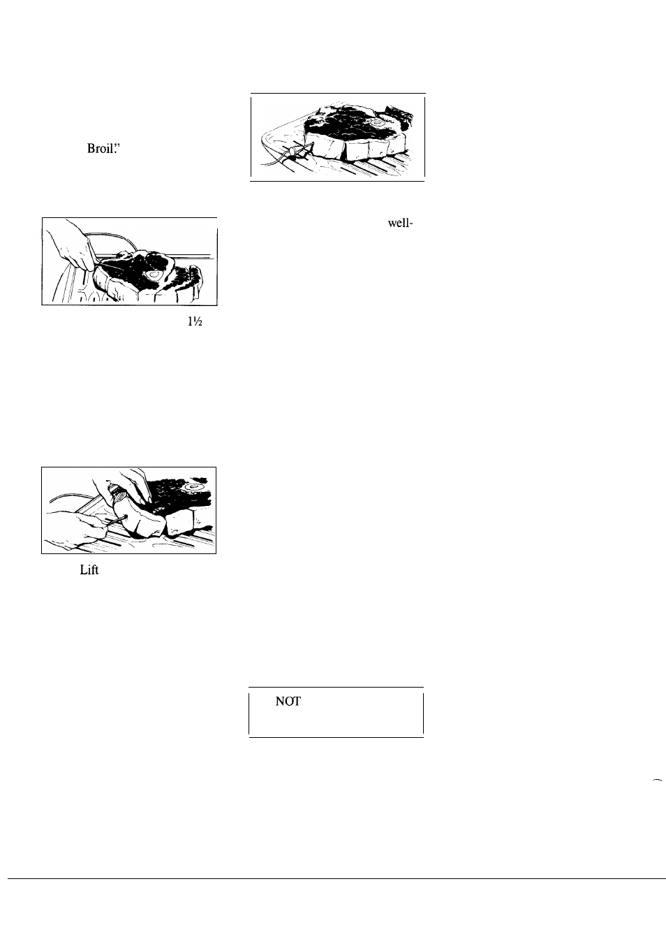 Broiling with the meat thermometer, Questions and answers | GE JKP27J User Manual | Page 16 / 28