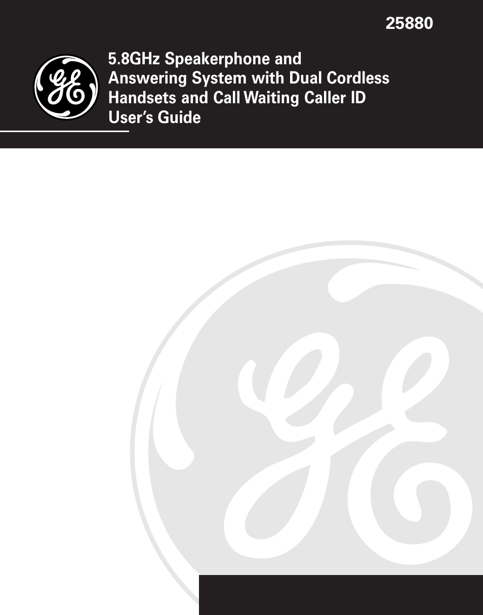 GE 25880 User Manual | 50 pages