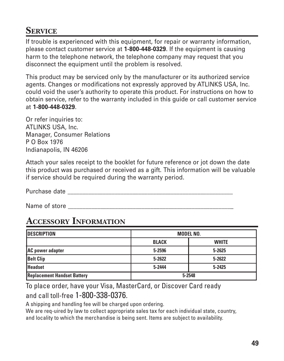 GE 25880 User Manual | Page 49 / 50