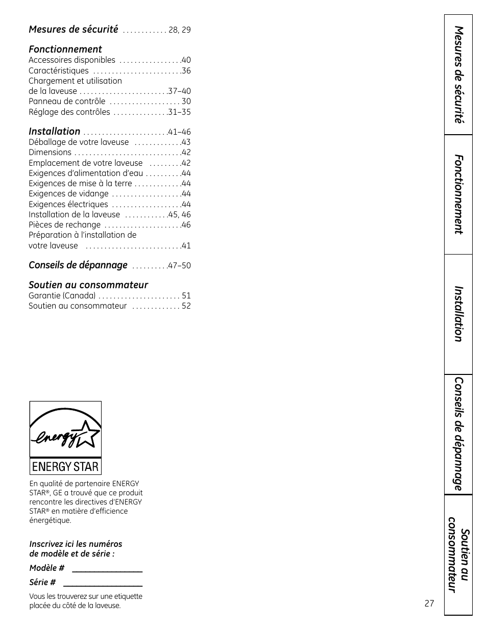 GE Profile Washers WPDH8900 User Manual | Page 27 / 80