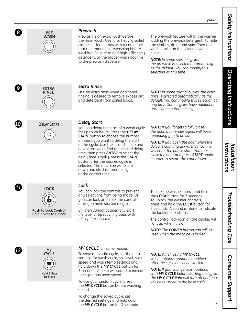GE Profile Washers WPDH8900 User Manual | Page 7 / 80