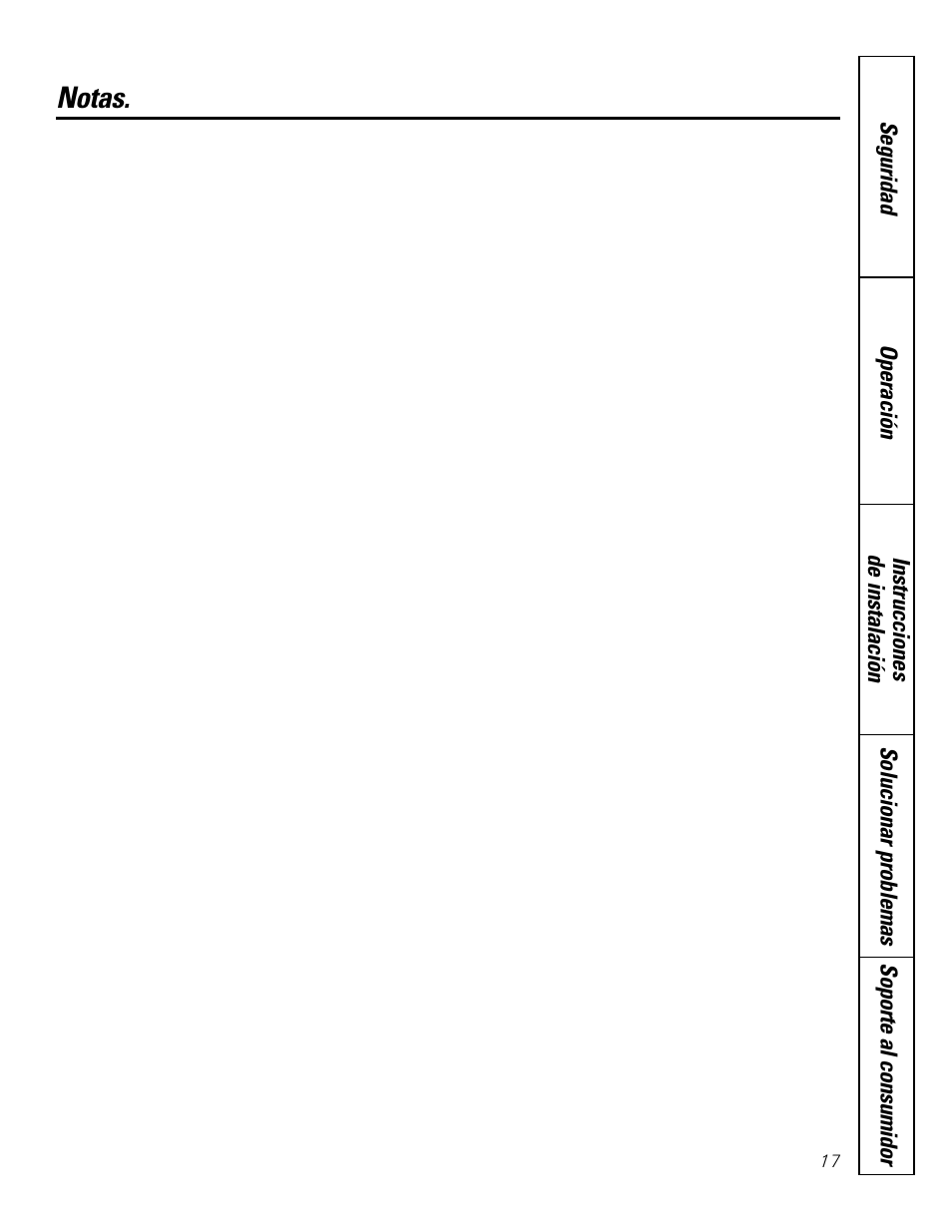 Notas | GE JV535 User Manual | Page 37 / 40