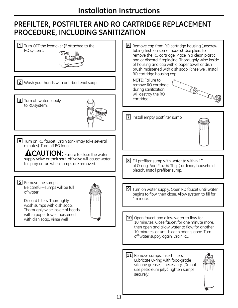 Caution | GE GXRM10RBL User Manual | Page 11 / 64