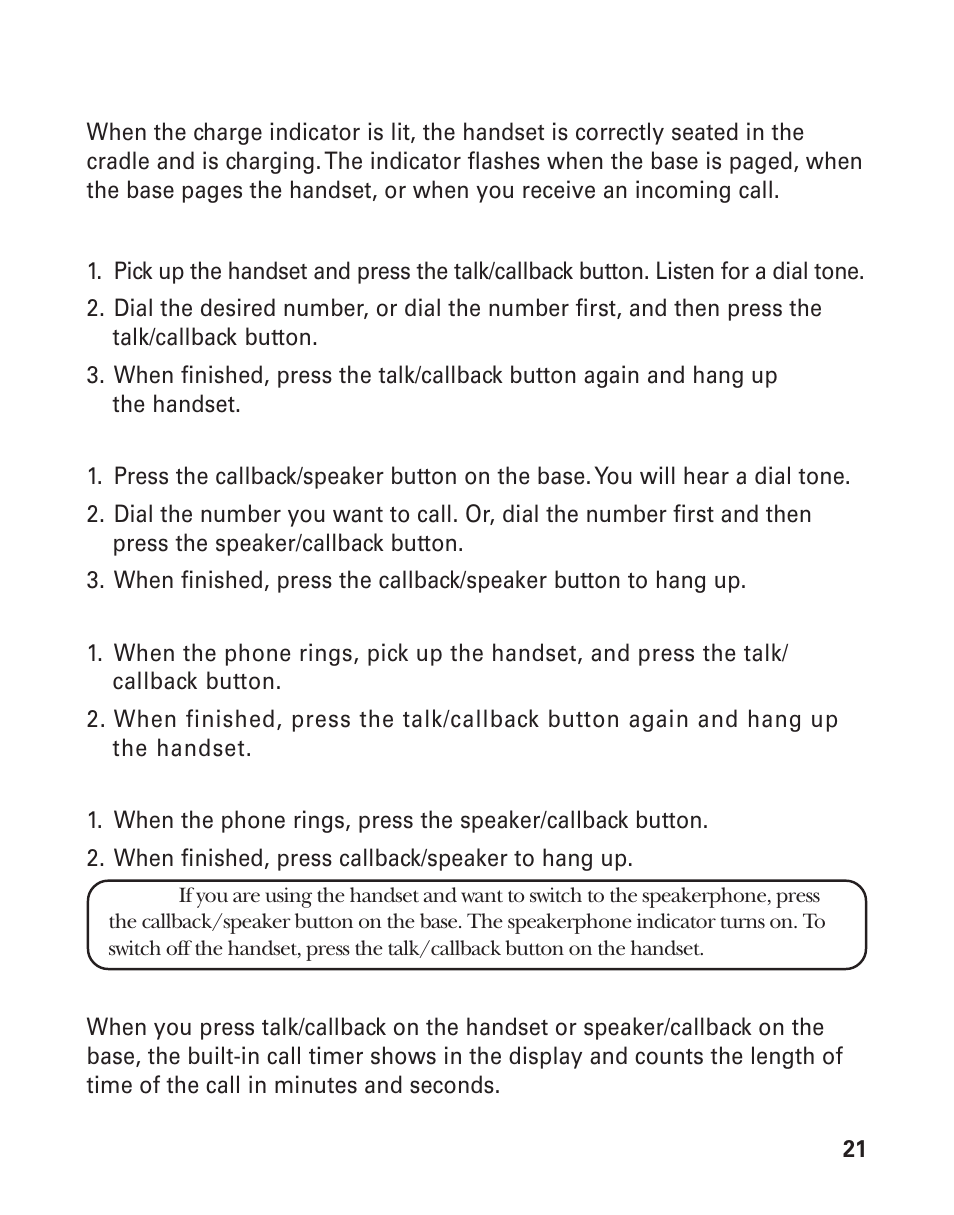 GE 21015 User Manual | Page 21 / 108