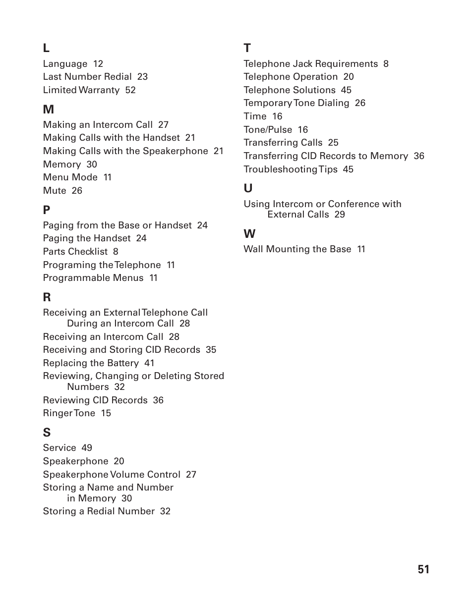 51 l | GE 21015 User Manual | Page 51 / 108