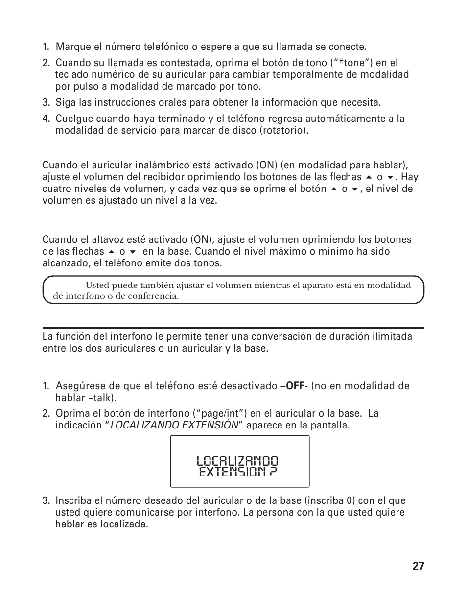 Extension ? localizando | GE 21015 User Manual | Page 81 / 108