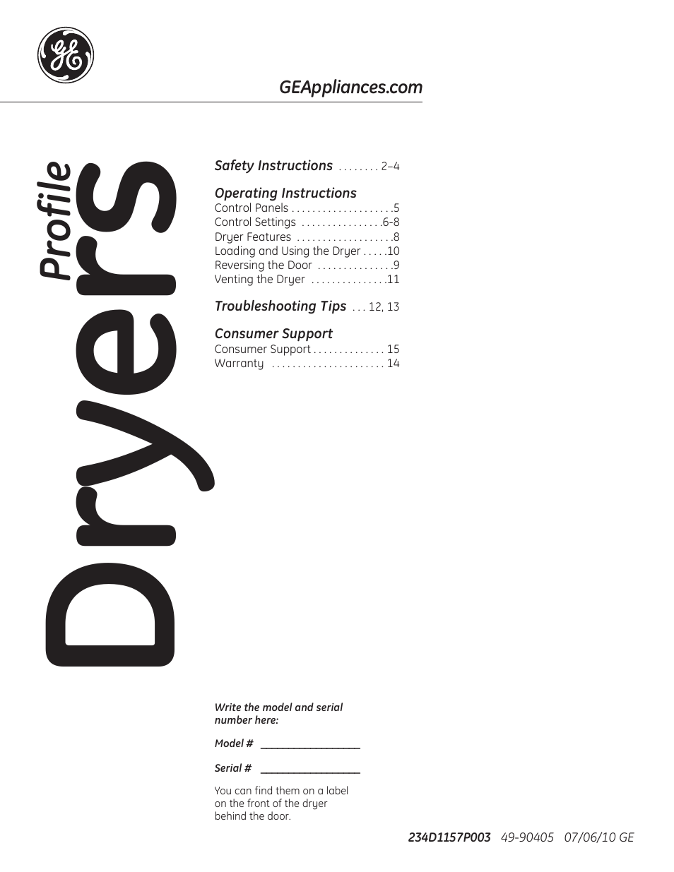 GE 49-90405 User Manual | 32 pages