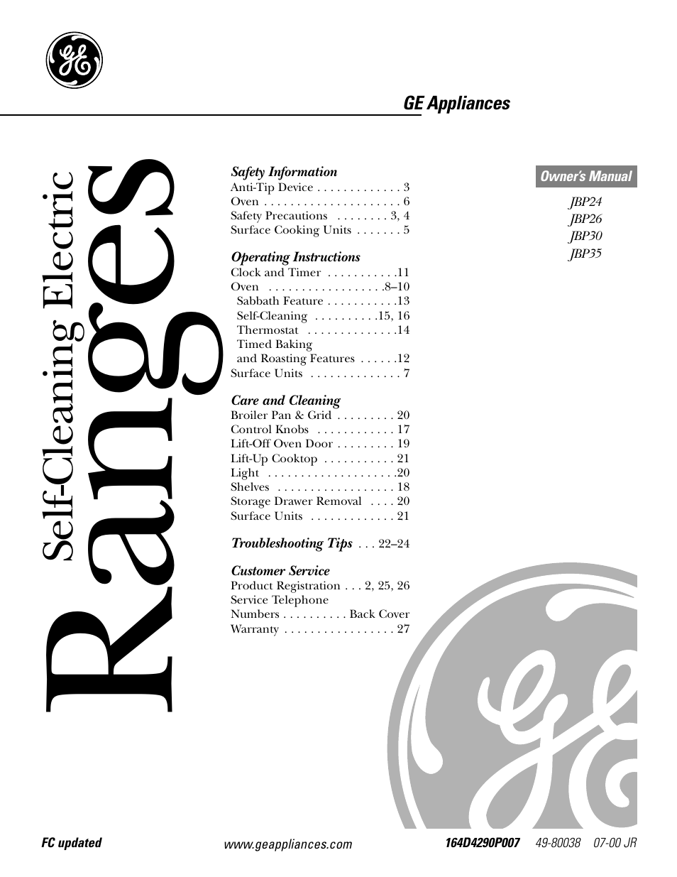 GE 49-80038 User Manual | 28 pages