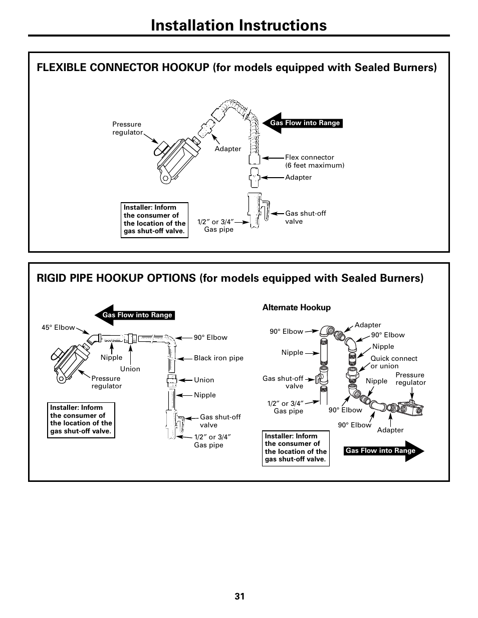 Installation instructions | GE 183D5580P236 User Manual | Page 31 / 48