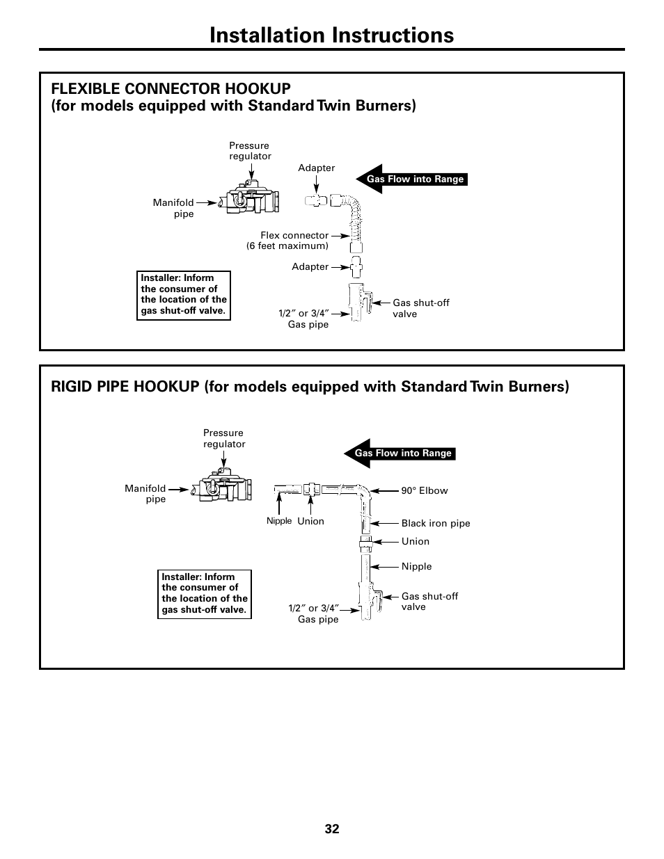 Installation instructions | GE 183D5580P236 User Manual | Page 32 / 48