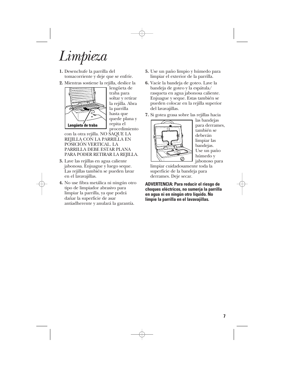 Limpieza | GE 106642 User Manual | Page 15 / 16