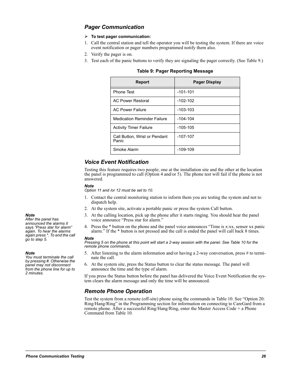 Voice event notification, Remote phone operation, Pager communication | GE 60-883-95R User Manual | Page 31 / 34