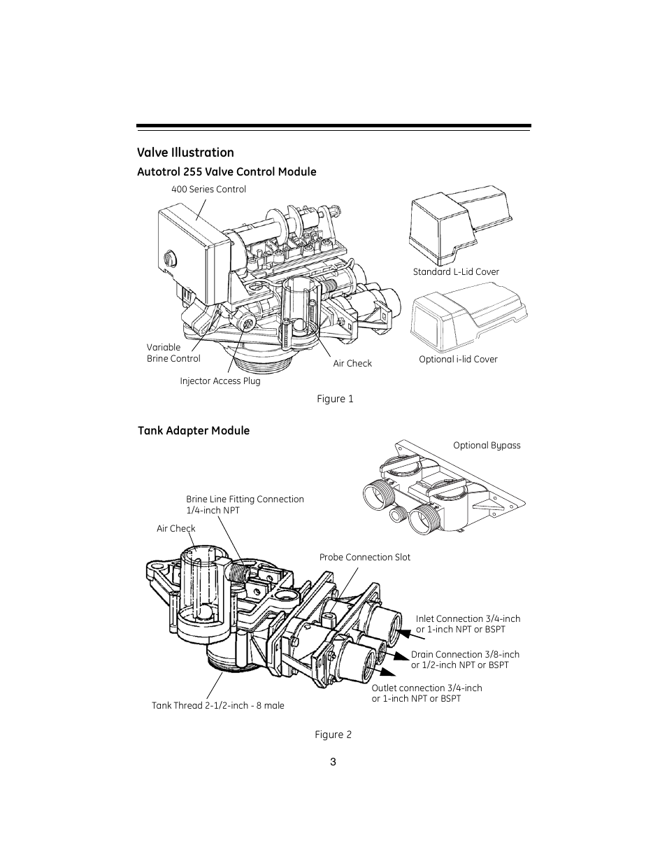 Valve illustration | GE Autorol 255 Valve / 400 Series User Manual | Page 3 / 28