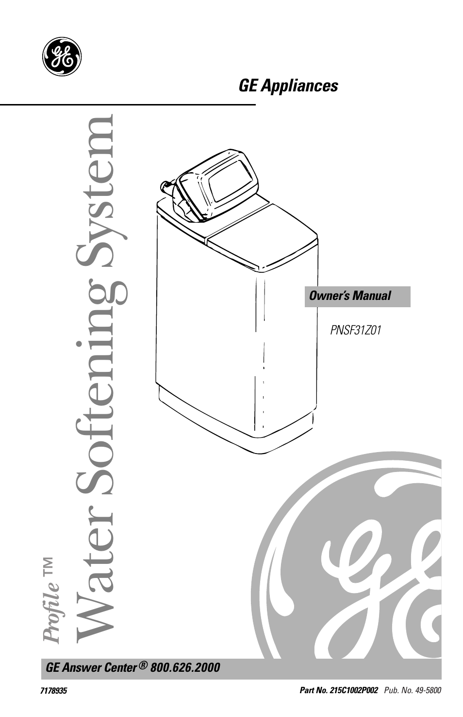 GE PNSF31Z01 User Manual | 28 pages