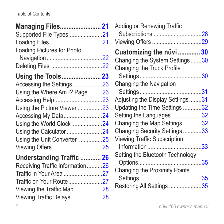 Garmin nuvi 465 User Manual | Page 4 / 60