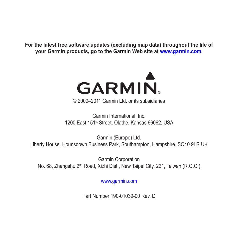 Garmin nuvi 465 User Manual | Page 60 / 60