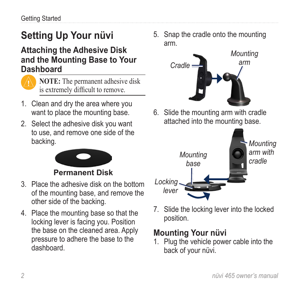 Setting up your nüvi | Garmin nuvi 465 User Manual | Page 8 / 60