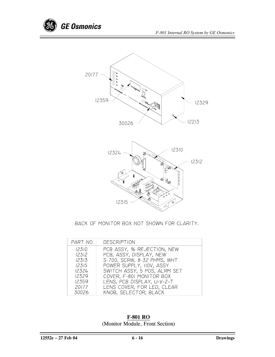 GE F-801 User Manual | Page 104 / 124