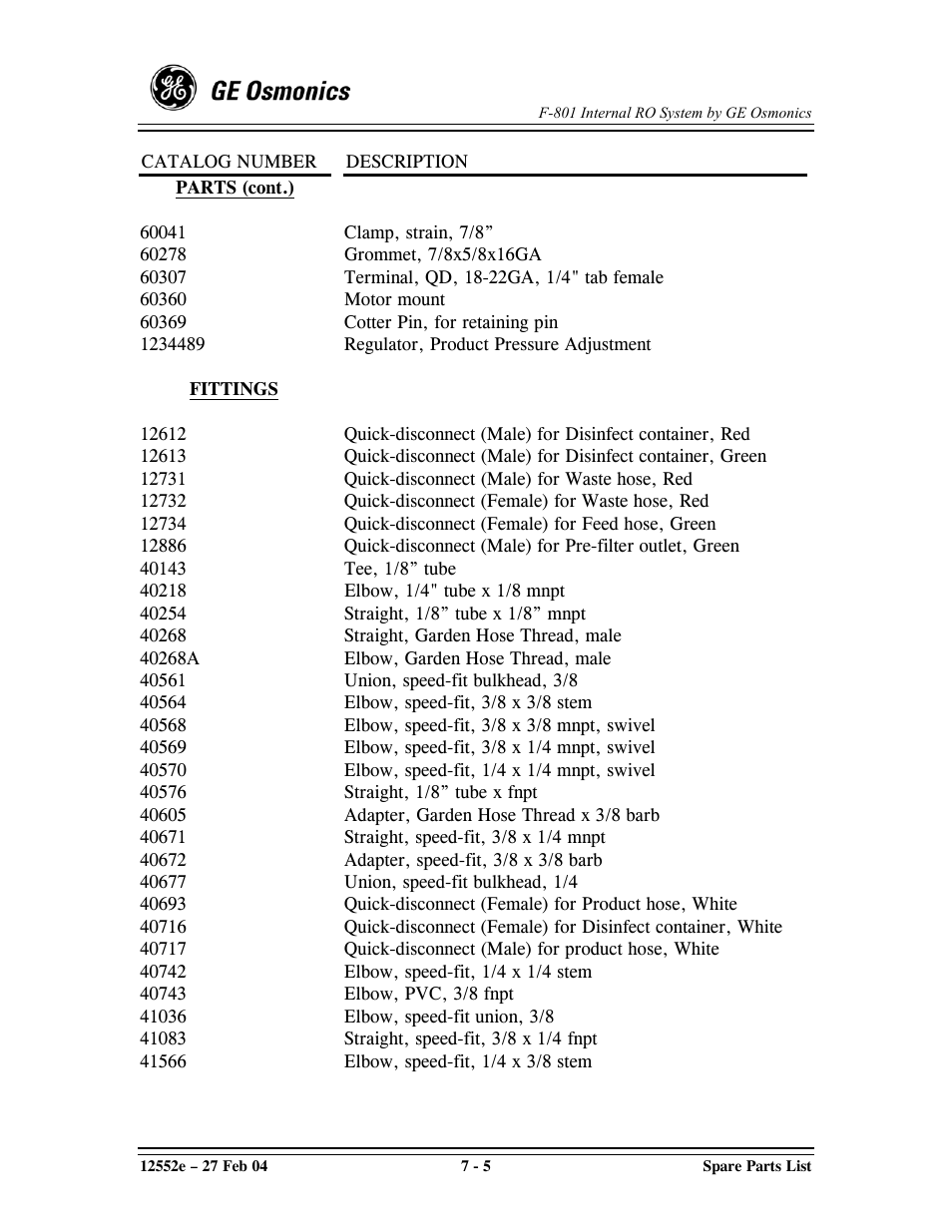 GE F-801 User Manual | Page 119 / 124