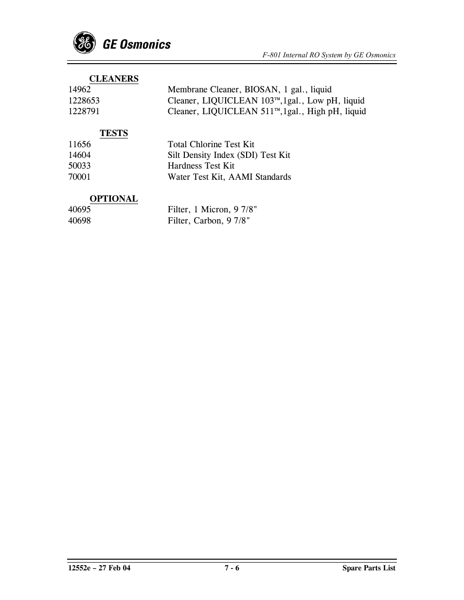GE F-801 User Manual | Page 120 / 124