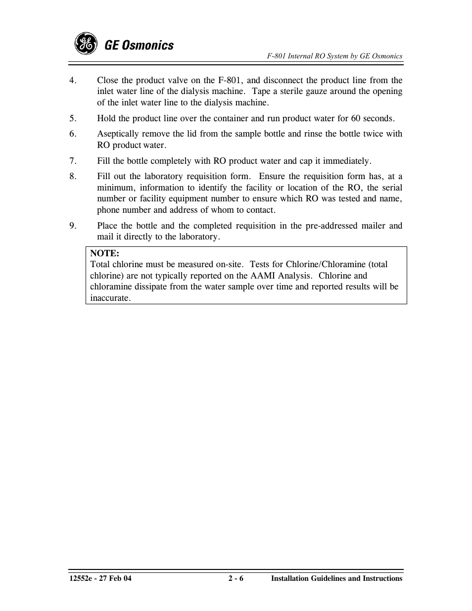 GE F-801 User Manual | Page 30 / 124