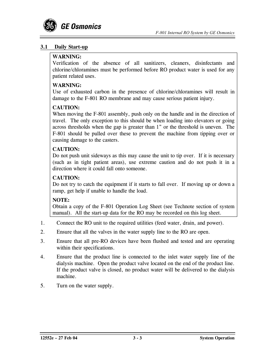 GE F-801 User Manual | Page 35 / 124