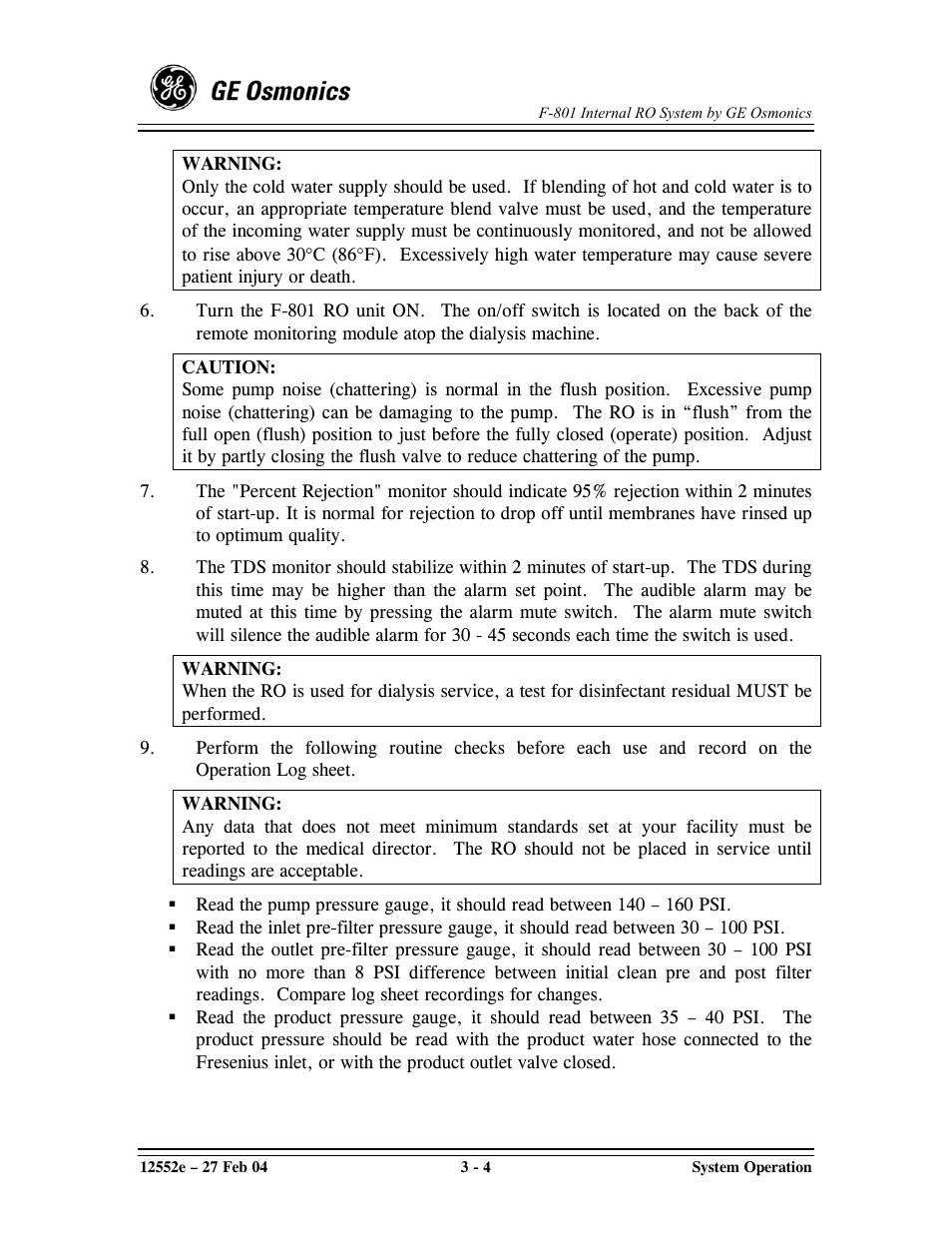 GE F-801 User Manual | Page 36 / 124