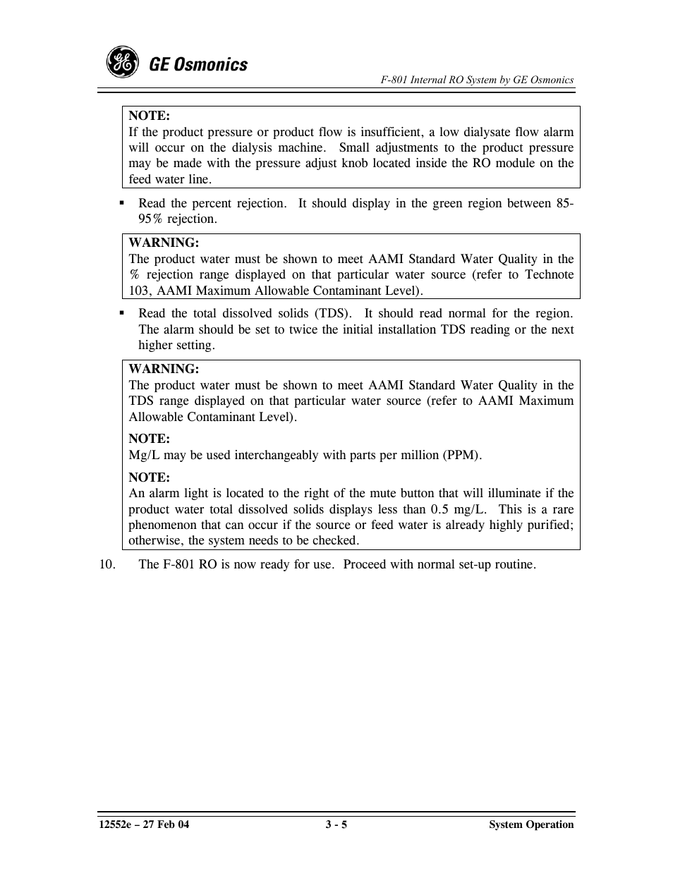 GE F-801 User Manual | Page 37 / 124