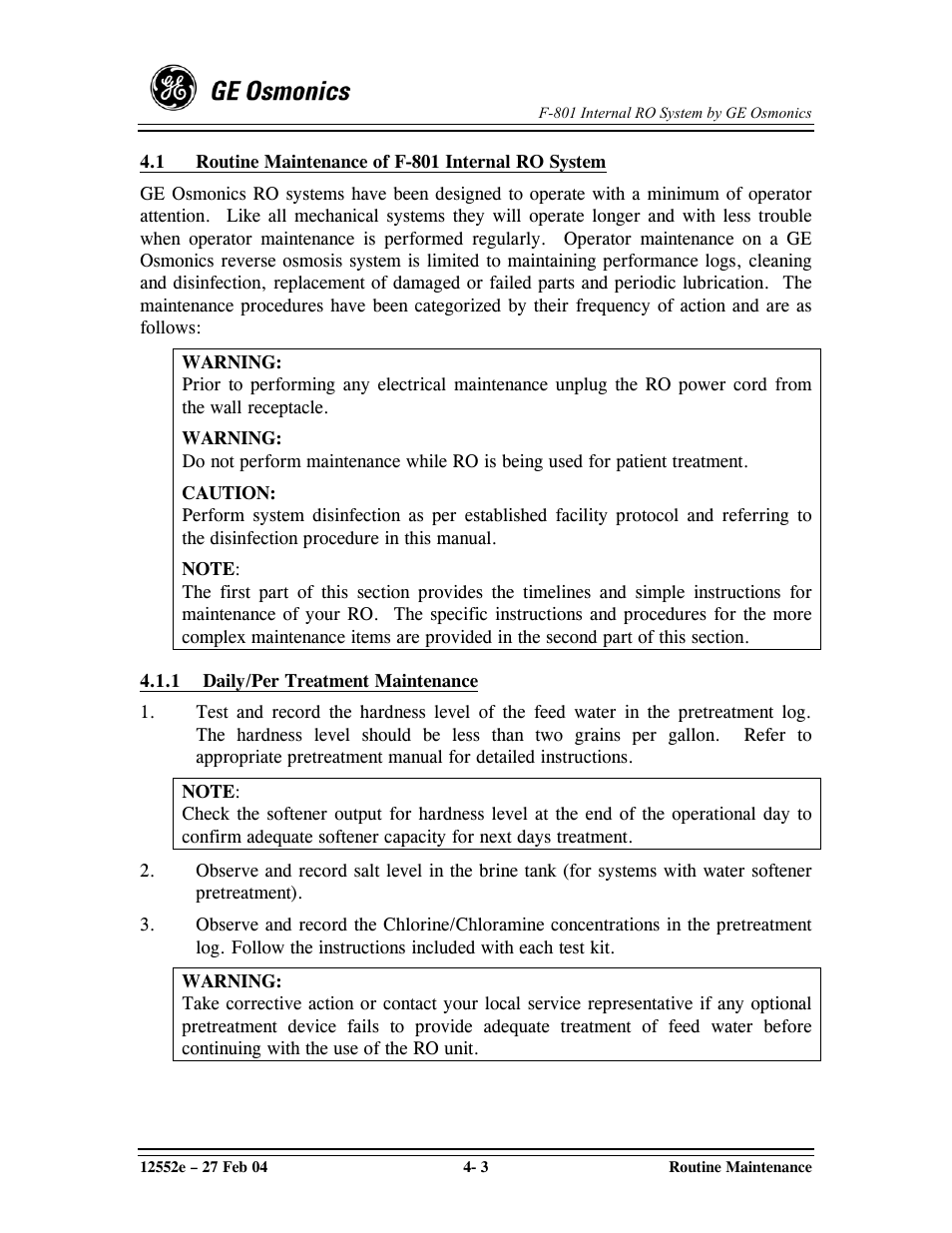 GE F-801 User Manual | Page 43 / 124