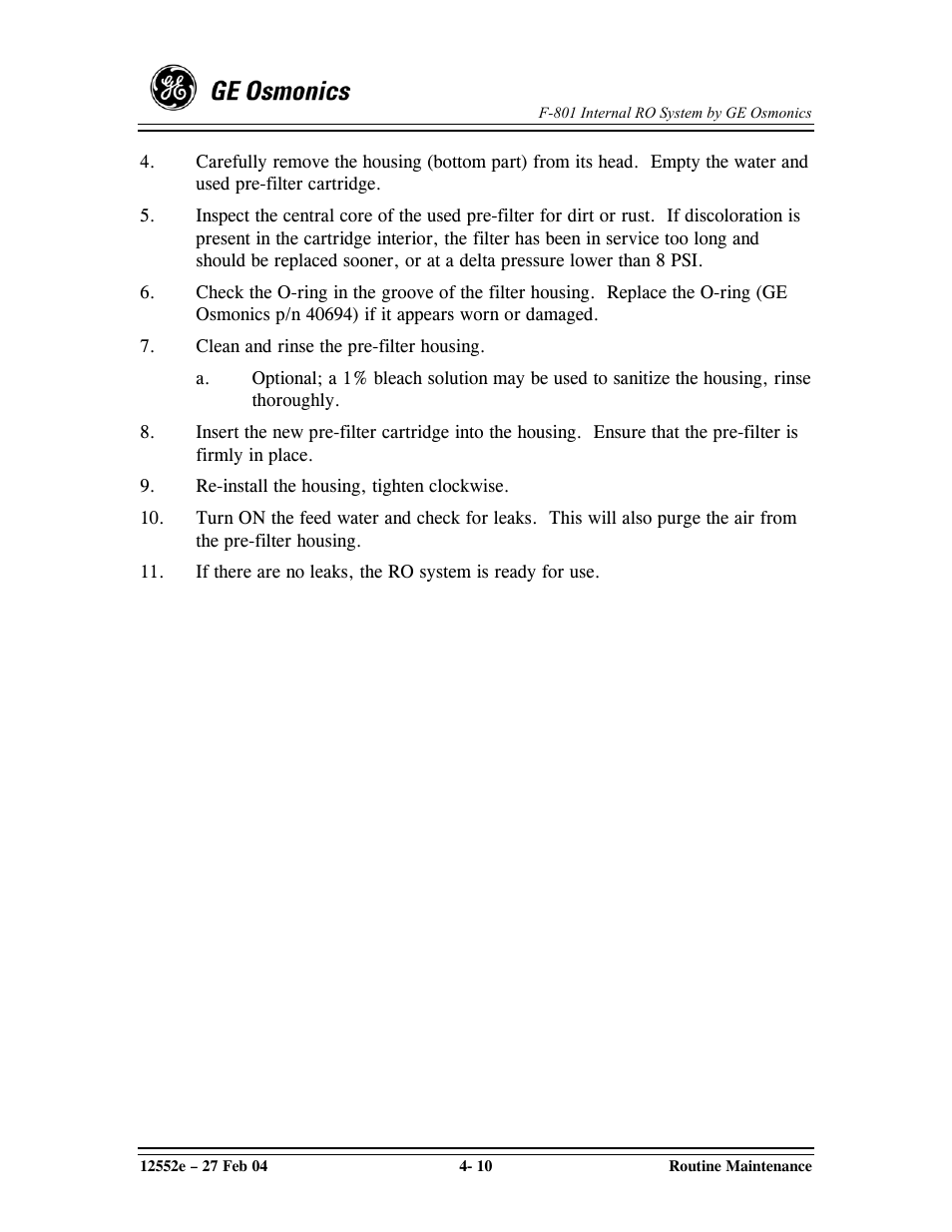 GE F-801 User Manual | Page 50 / 124