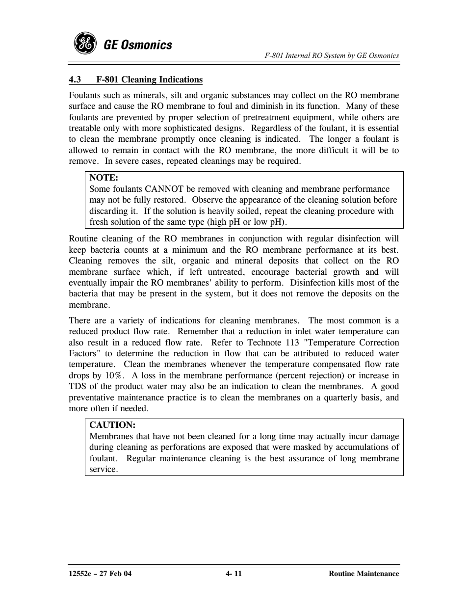 GE F-801 User Manual | Page 51 / 124