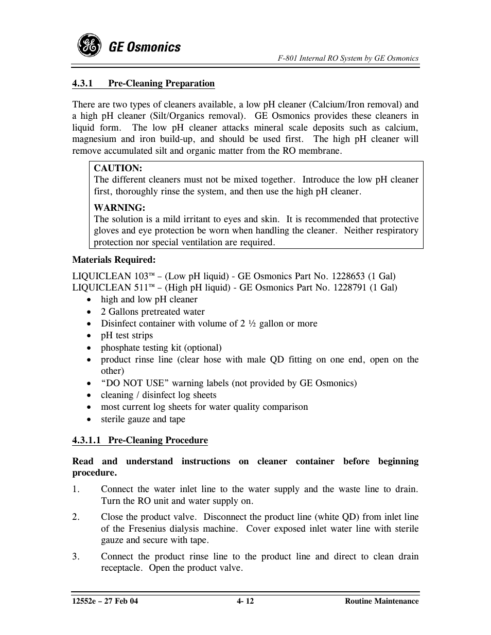 GE F-801 User Manual | Page 52 / 124