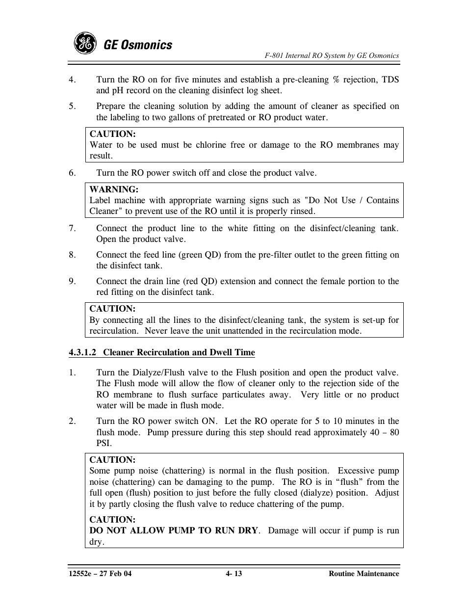 GE F-801 User Manual | Page 53 / 124