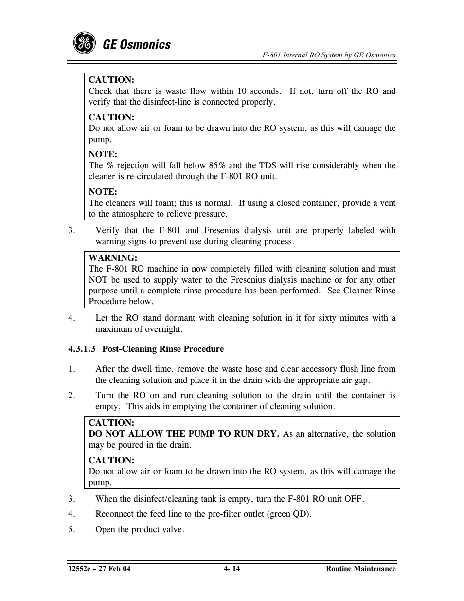 GE F-801 User Manual | Page 54 / 124