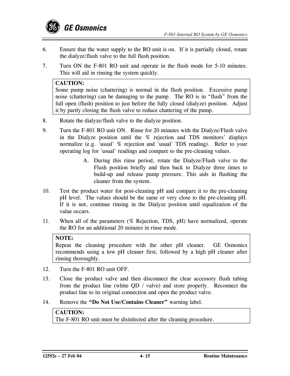 GE F-801 User Manual | Page 55 / 124