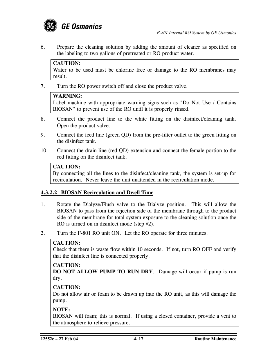 GE F-801 User Manual | Page 57 / 124