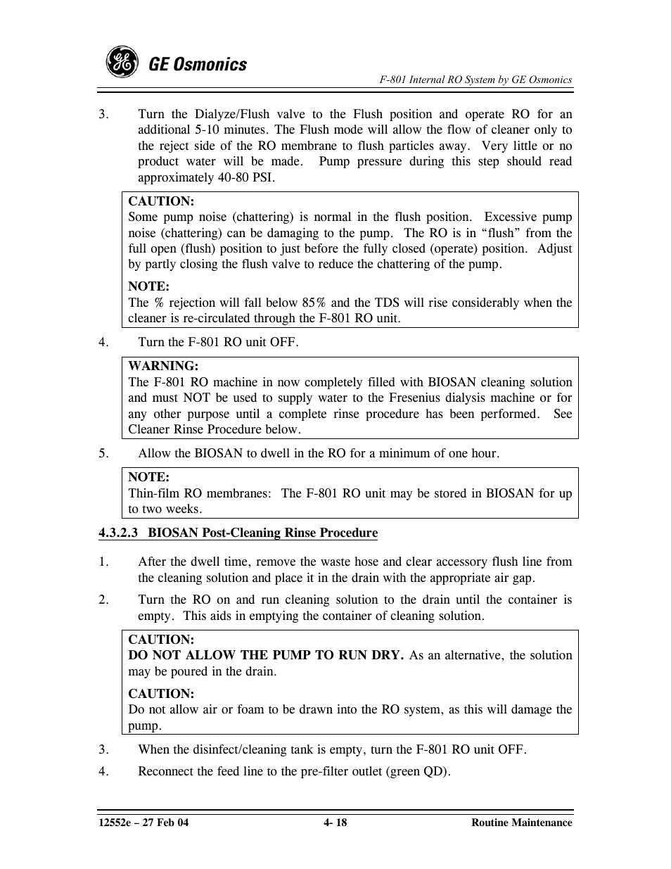 GE F-801 User Manual | Page 58 / 124