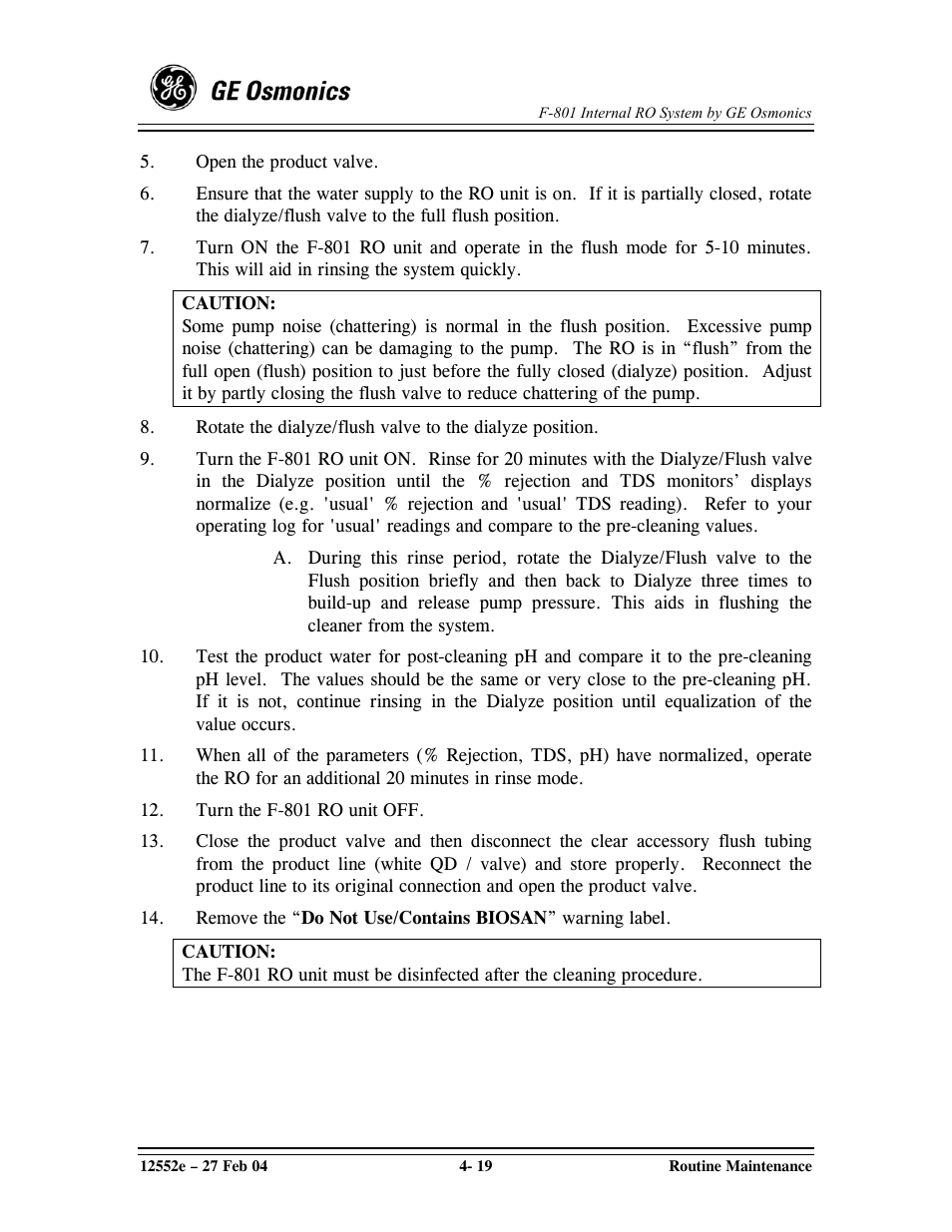 GE F-801 User Manual | Page 59 / 124