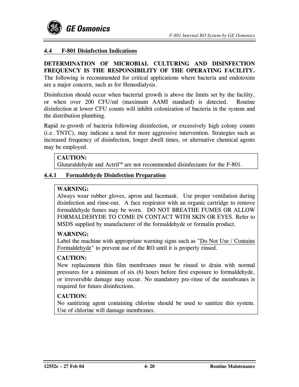 GE F-801 User Manual | Page 60 / 124