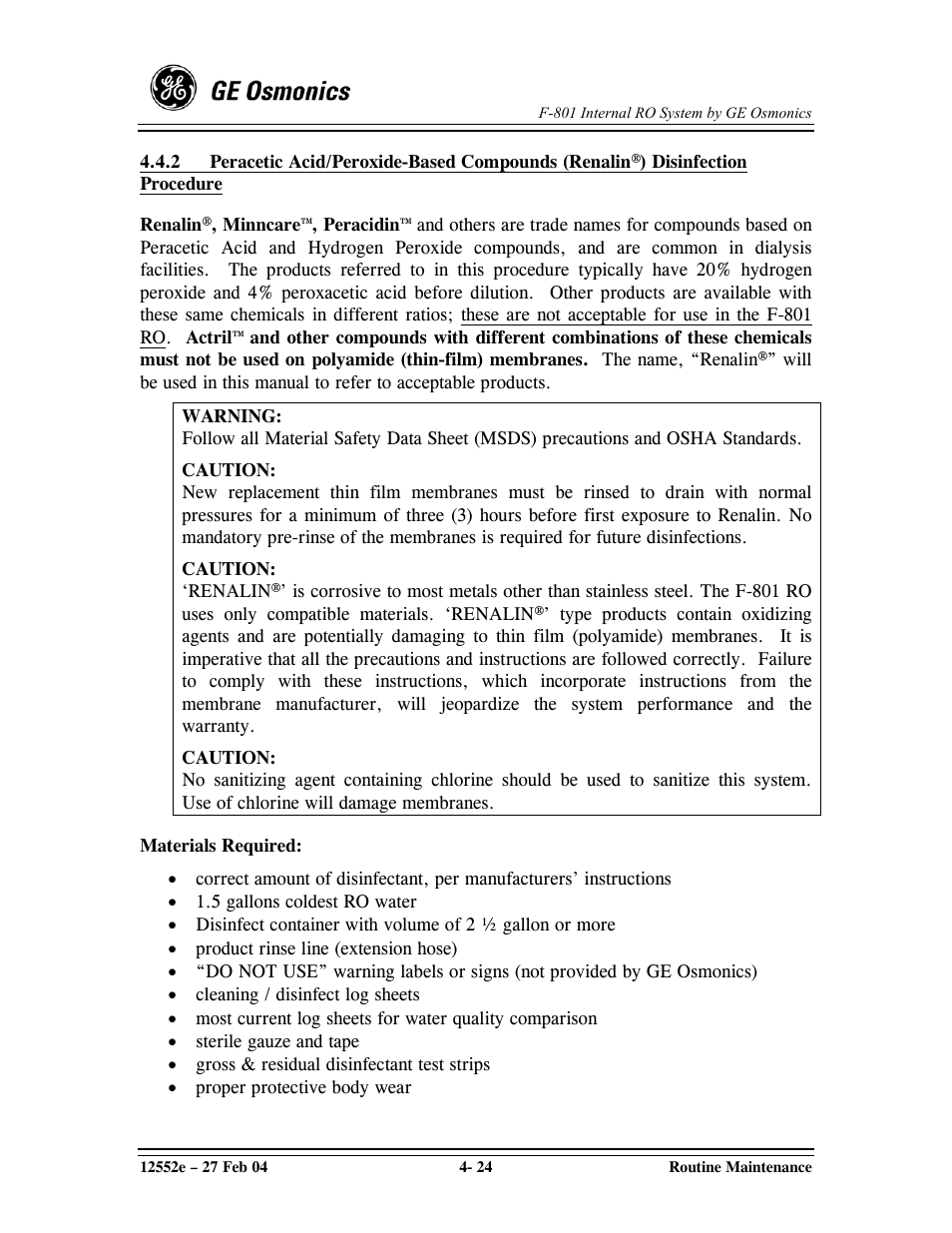 GE F-801 User Manual | Page 64 / 124