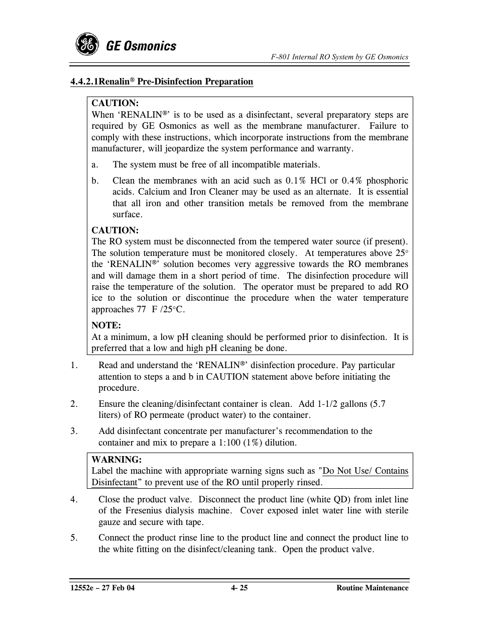 GE F-801 User Manual | Page 65 / 124