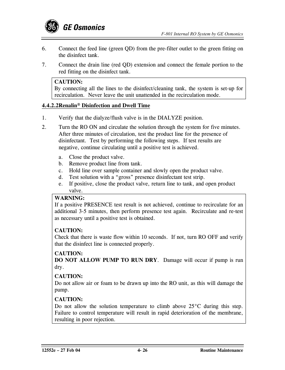 GE F-801 User Manual | Page 66 / 124