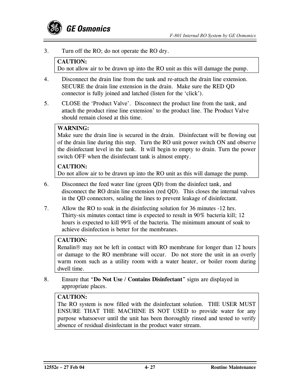 GE F-801 User Manual | Page 67 / 124