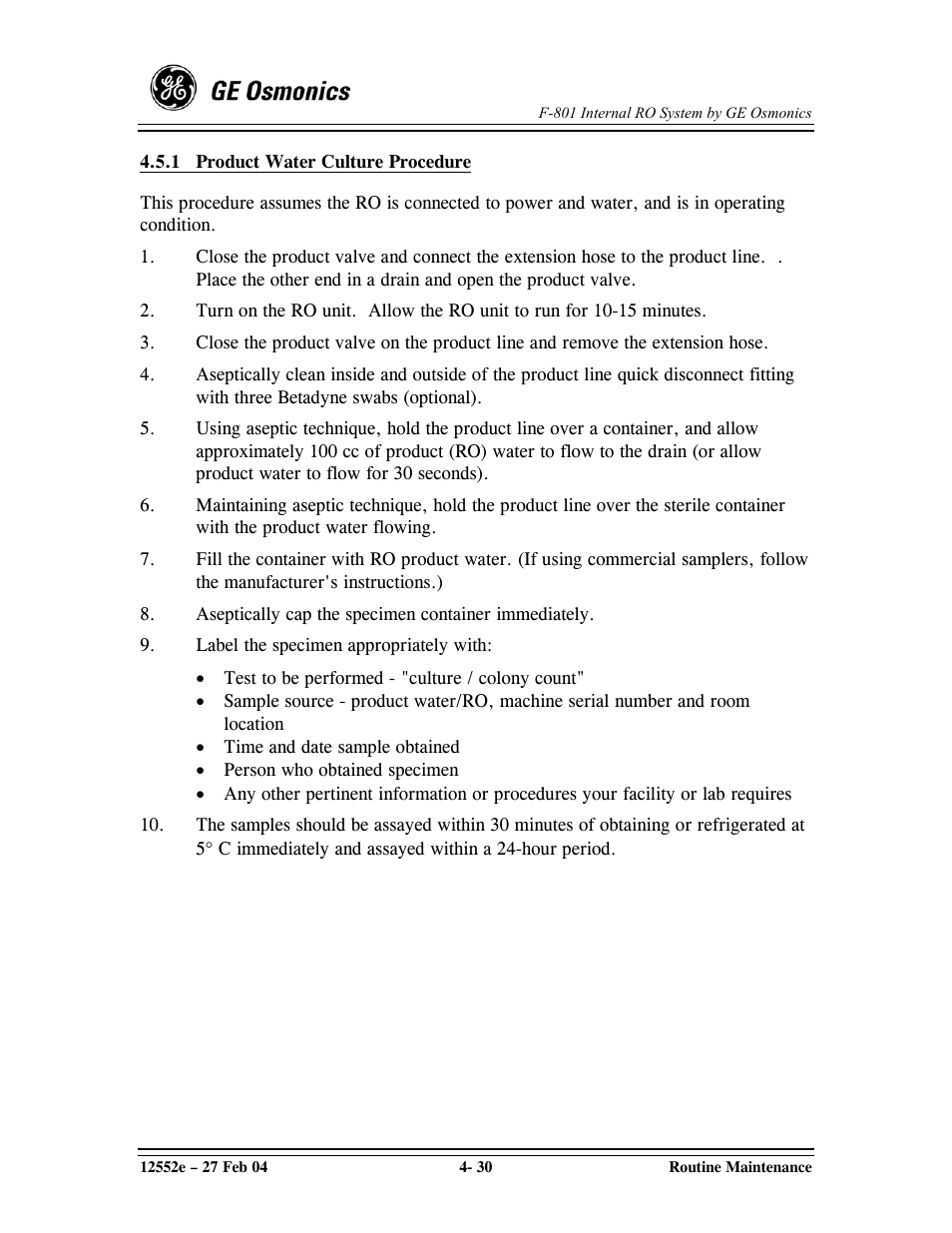 GE F-801 User Manual | Page 70 / 124