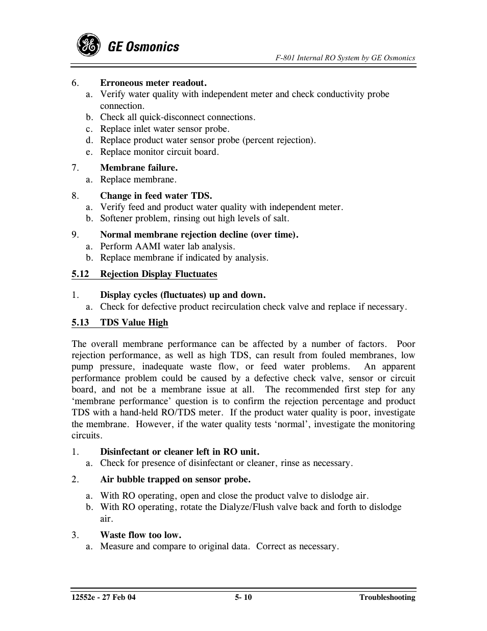 GE F-801 User Manual | Page 84 / 124