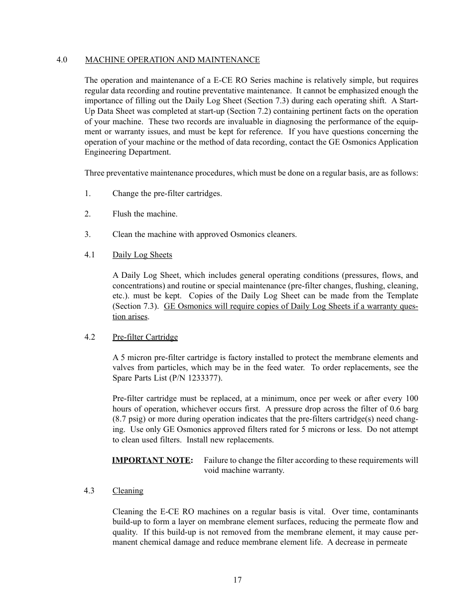 GE E4H-CE Series User Manual | Page 22 / 45