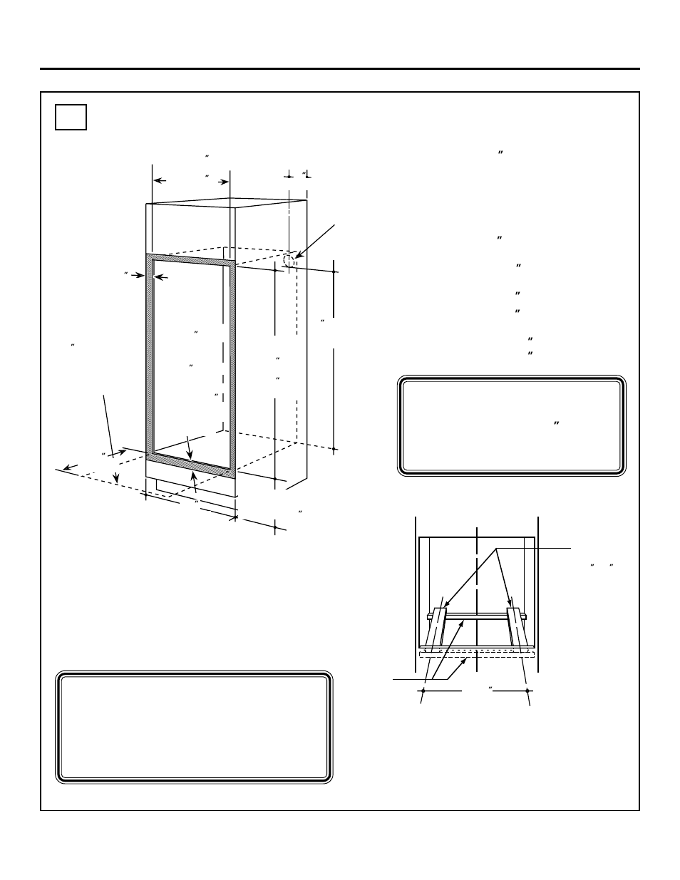Cutout for double built-in oven, Installation instructions | GE ZET2 User Manual | Page 6 / 16