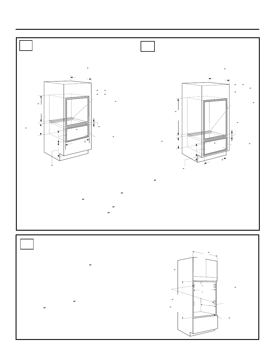 Cutout for frameless cabinets, Cabinetry, Frameless cabinets | GE ZET2 User Manual | Page 8 / 16