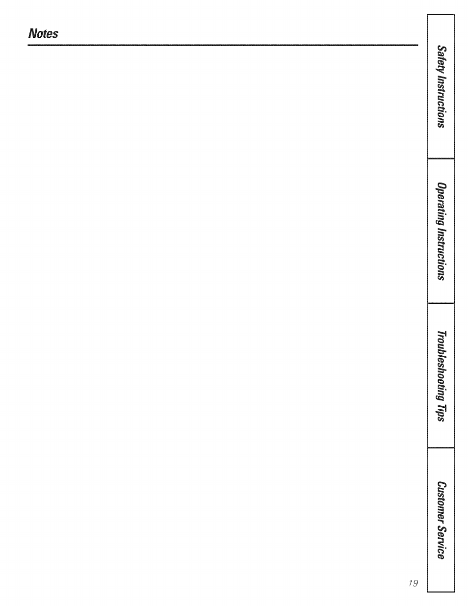 GE GBXR1070 User Manual | Page 19 / 20